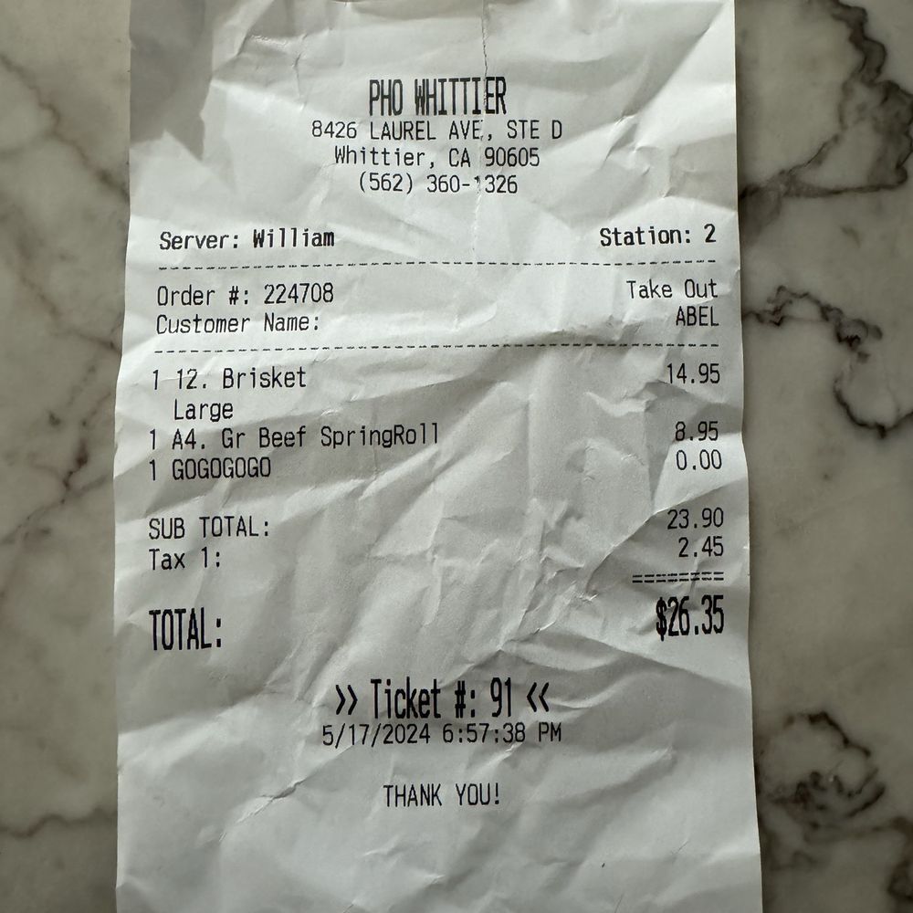 Receipt Receipt