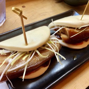 karakatta - Pork Belly Bun with Hoisin Sauce, Sriracha Sauce, Black Pepper and Leeks - Ramen Near Me - New York, New York