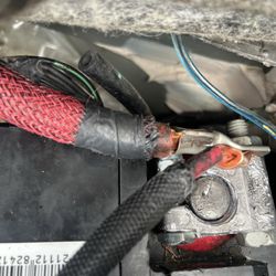 Chachos Auto Repair - The wires he clamped down on the positive side