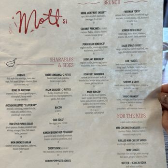Mott St - Brunch menu - Asian Fusion Near Me - Chicago, Illinois