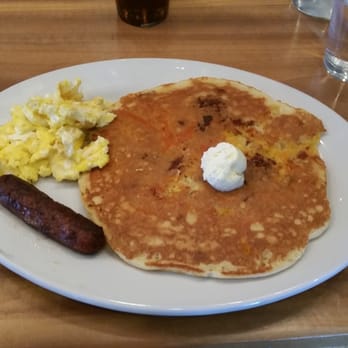 First Watch - Trifecta breakfast with cheddar bacon pancake - Cafes Near Me - Gaithersburg, Maryland