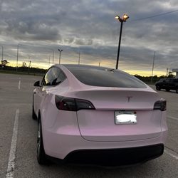 Electric Auto Finish - Pink Pearlescent wrapped 2024 Tesla Model Y