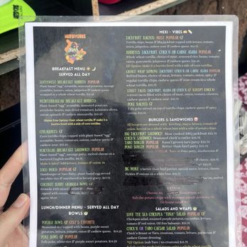 Herbivores - Menu - Coffee & Tea Near Me - Kailua-Kona, Hawaii