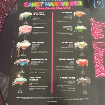 Candy Martini Bar - Menu of deliciousness - Candy Stores Near Me - Las Vegas, Nevada Candy Martini Bar - Menu of deliciousness - Candy Stores Near Me - Las Vegas, Nevada