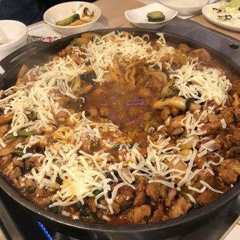 Mapo Chicken - Stage 3: the final product of the dak gal bi - Korean Near Me - Los Angeles, California
