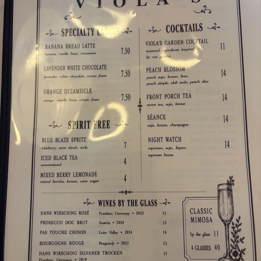 Viola’s Bar & Bistro - Drink Menu - French Near Me - Monrovia, California Viola’s Bar & Bistro - Drink Menu - French Near Me - Monrovia, California