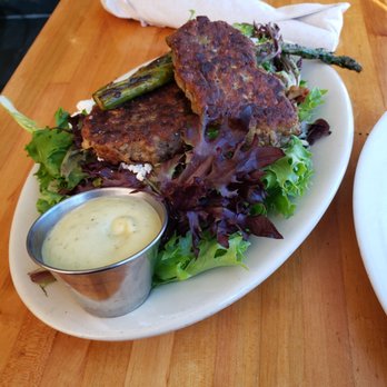Five Loaves Cafe - Eggplant frittata salad with asparagus, goat cheese, and lemon thyme vinaigrette! So yummy! - Sandwiches Near Me - Summerville, South Carolina Five Loaves Cafe - Eggplant frittata salad with asparagus, goat cheese, and lemon thyme vinaigrette! So yummy! - Sandwiches Near Me - Summerville, South Carolina