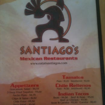 Santiago's - First time here...menu is looking good! - Mexican Near Me - Denver, Colorado