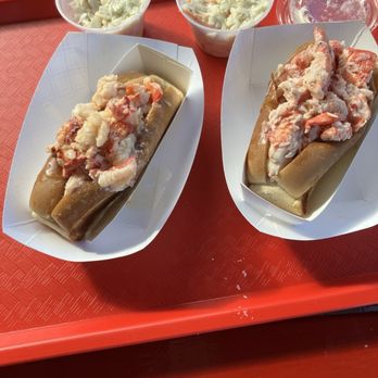 The Ocean Roll - Hot butter lobster roll and mayo lobster roll. - Seafood Near Me - Kennebunk, Maine