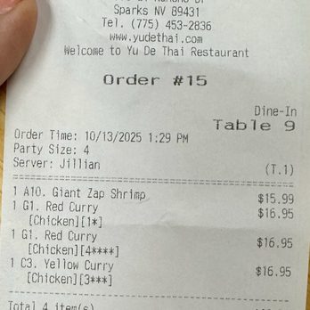 Yu De Thai Restaurant - $72 dollars for lunch - Thai Near Me - Sparks, Nevada Yu De Thai Restaurant - $72 dollars for lunch - Thai Near Me - Sparks, Nevada