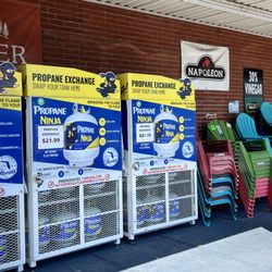 Vision Ace Hardware - Propane Exchange tanks and Adirondack chairs