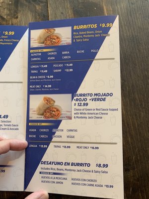 Menu photo 5 Tacos Los Carnales Rancho Cucamonga, CA