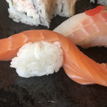 Sushi Boom - Little roll of rice under generous slice of fish! - Sushi Bars Near Me - Orange, California Sushi Boom - Little roll of rice under generous slice of fish! - Sushi Bars Near Me - Orange, California