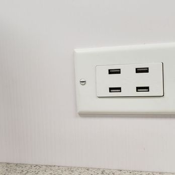 Iowa Coin laundry - USB ports everywhere for charging while you wait. - Laundromat Near Me - Riverside, California