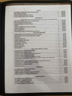 Menu photo 3 Mi Rancho Mexican Grill Miami, FL