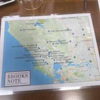 Brooks Note Winery - Winery map - Wine Tasting Room Near Me - Petaluma, California Brooks Note Winery - Winery map - Wine Tasting Room Near Me - Petaluma, California