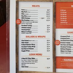 Smokems BBQ - Menu as of 3-15-23