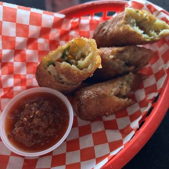 The Local Sports Grill - Egg rolls, menu says they come with 4. Just two cut in half and that they get complaints all the time apparently. - Sports Bars Near Me - Glendale, Arizona The Local Sports Grill - Egg rolls, menu says they come with 4. Just two cut in half and that they get complaints all the time apparently. - Sports Bars Near Me - Glendale, Arizona