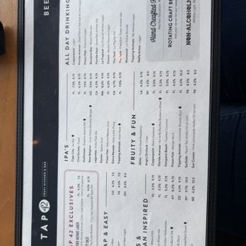 Tap 42 - Menu - Beer Bar Near Me - Aventura, Florida Tap 42 - Menu - Beer Bar Near Me - Aventura, Florida