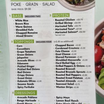 Bango -  menu - Salad Near Me - New Hyde Park, New York