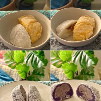 Fay Da Bakery - 芒果糯米糍 Mango Mochi, 花生糯米糍 Coconut and Peanut Mochi, 芋頭糯米糍 Taro Mochi - Bakeries Near Me - New York, New York