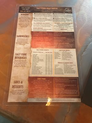 Menu photo 2 Salt Fork Drafthouse Altus, OK