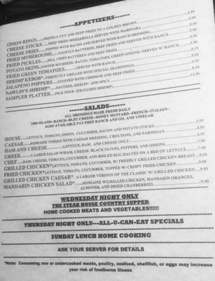 Menu photo 4 The Steak House Rockmart, GA Menu photo 4 The Steak House Rockmart, GA