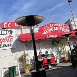 Exterior outside entrance of El Coyote - Outdoor seating and dining - Los Angeles, California Exterior outside entrance of El Coyote - Outdoor seating and dining - Los Angeles, California