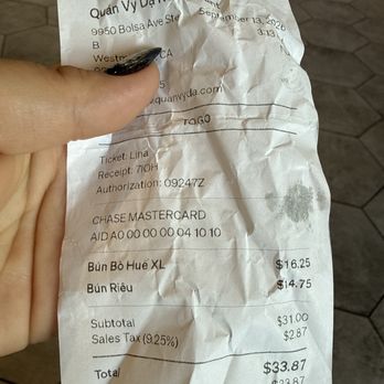 Quan Vy Da - Vietnamese Near Me - Westminster, California