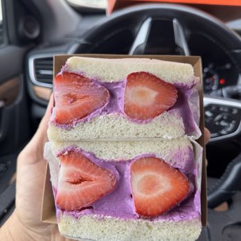 Neko Nook - Ube strawberry sando $9.95 (instagram: @issa.cheatday) - Cafes Near Me - Gaithersburg, Maryland Neko Nook - Ube strawberry sando $9.95 (instagram: @issa.cheatday) - Cafes Near Me - Gaithersburg, Maryland