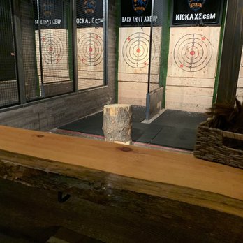Kick Axe Throwing - One of their many ranges! There are over 10 ranges within this location. - Bars Near Me - Brooklyn, New York