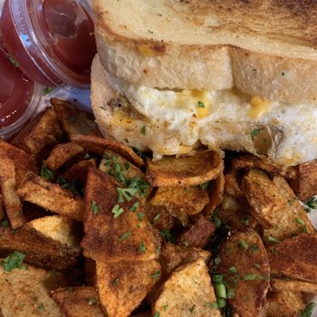 Scrambled - Breakfast Sandwich w/Cajun potatoes - Breakfast & Brunch Near Me - Layton, Utah