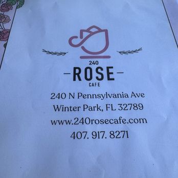 240 Rose Cafe - Breakfast & Brunch Near Me - Winter Park, Florida