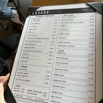 Cocoro Bistro - Menu - Sushi Bars Near Me - Stockton, California Cocoro Bistro - Menu - Sushi Bars Near Me - Stockton, California