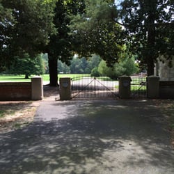 Entrance to Poplar Grove National Cemetery. Make sure to close the gate behind you when entering.