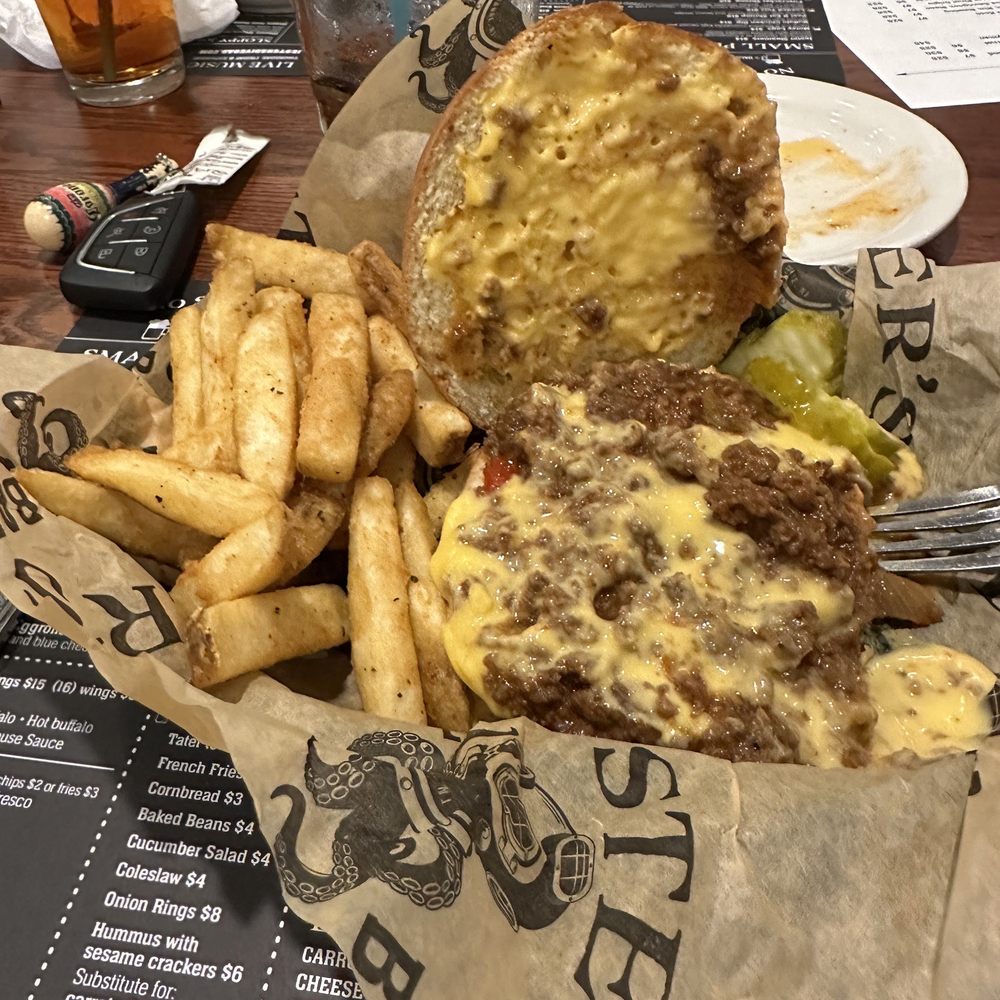 Jester's Dive Bar - The Original Sloppy Joe w/ fries - Sports Bars Near Me - Rio Grande, New Jersey Jester's Dive Bar - The Original Sloppy Joe w/ fries - Sports Bars Near Me - Rio Grande, New Jersey