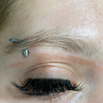 Cypress Threading Studio - Right eye. Scar tissue between eyelid and eyebrow. Some scar tissue on the eyelid itself. - Threading Services Near Me - Cypress, California