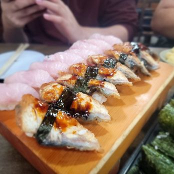 Kats Sushi - Hamachi (Top) Salmon Skin (Bottom) - Sushi Bars Near Me - Honolulu, Hawaii