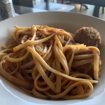 The Fish Hopper - Children's Spaghetti and Meatball, they assured us it was all beef since we do no pork. Noodles and meatballs adult sized. - Seafood Near Me - Monterey, California The Fish Hopper - Children's Spaghetti and Meatball, they assured us it was all beef since we do no pork. Noodles and meatballs adult sized. - Seafood Near Me - Monterey, California