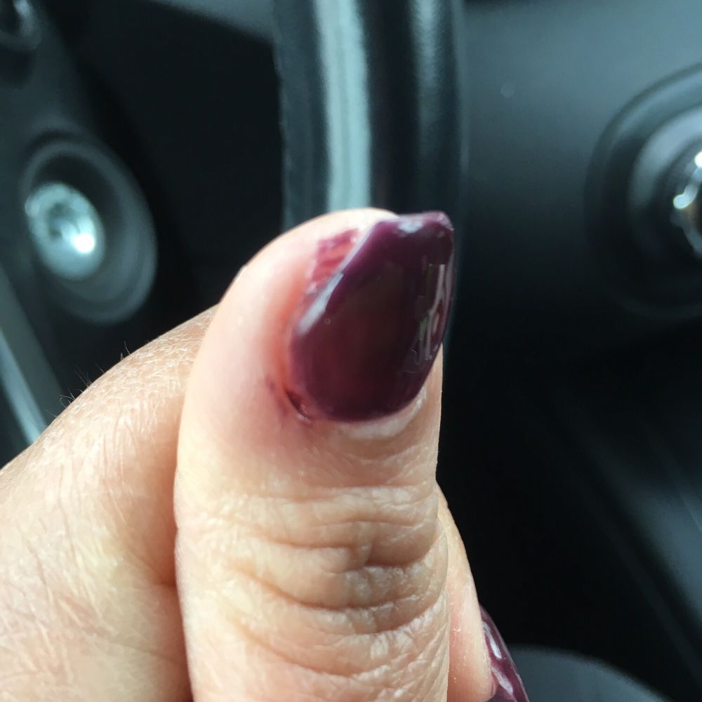 Nails on LA - Look at this. Didn't even bother to fix my nail! - Nail Salons Near Me - Compton, California Nails on LA - Look at this. Didn't even bother to fix my nail! - Nail Salons Near Me - Compton, California