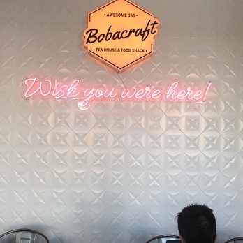 Bobacraft Cafe - Instagram Worthy Wall - Bubble Tea Near Me - Alhambra, California