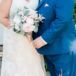 My new wife and I.  Fantastic picture.