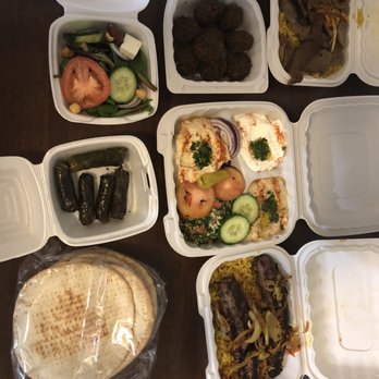 Ali Baba - Vegetarian Grand Combo, Beef Gyro, & Kufta Kabob - Mediterranean Near Me - Hoboken, New Jersey