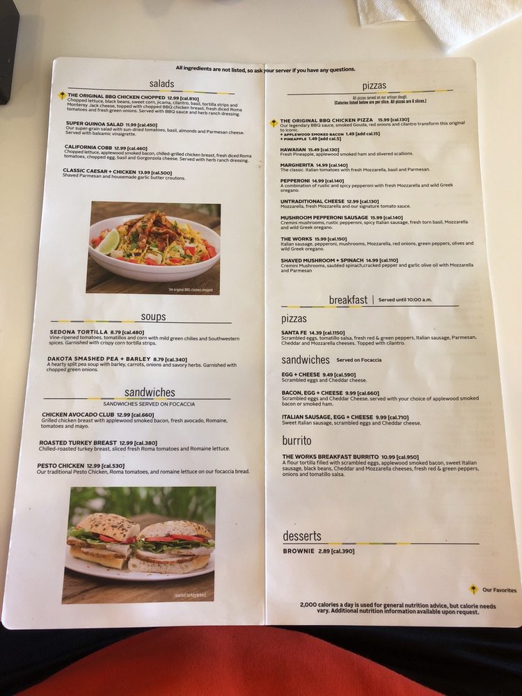 California Pizza Kitchen Menu With Calories Dandk Organizer