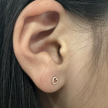 Cleopatra - Heart studs chosen from their selection - Piercing Near Me - Irvine, California