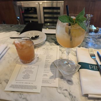 Pinyon - Take me to Othos (left) and Sant' Andrea spritz (right) - Mediterranean Near Me - Scottsdale, Arizona