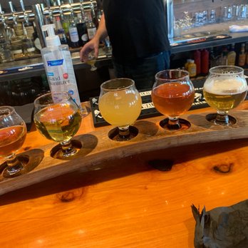 Slanted Tree Kitchen & Taproom - Beer flight! - Burgers Near Me - Fairfield, California