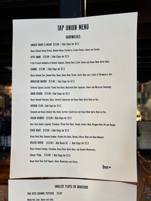 Menu photo 3 Tap Union Freehouse Vancouver, WA