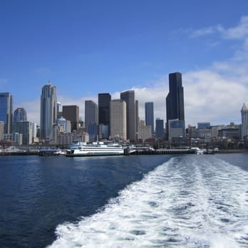 King County Water Taxi - Seattle skyline from the King County Water Taxi - Ferries Near Me - Seattle, Washington