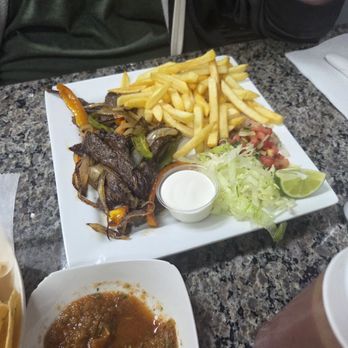 Tonto Burrito - Steak fajitas with fries instead of rice & beans. Small portion. - Mexican Near Me - Joliet, Illinois